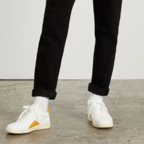 EVERLANE The ReLeather® Court Sneaker | White/Mustard | M6.5 | NWOB - Picture 3 of 8